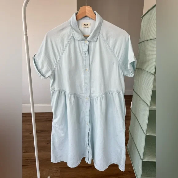 pact denim chambray shirt dress Pact | Dresses | Brand New Pact Denim Chambray Shirt Dress